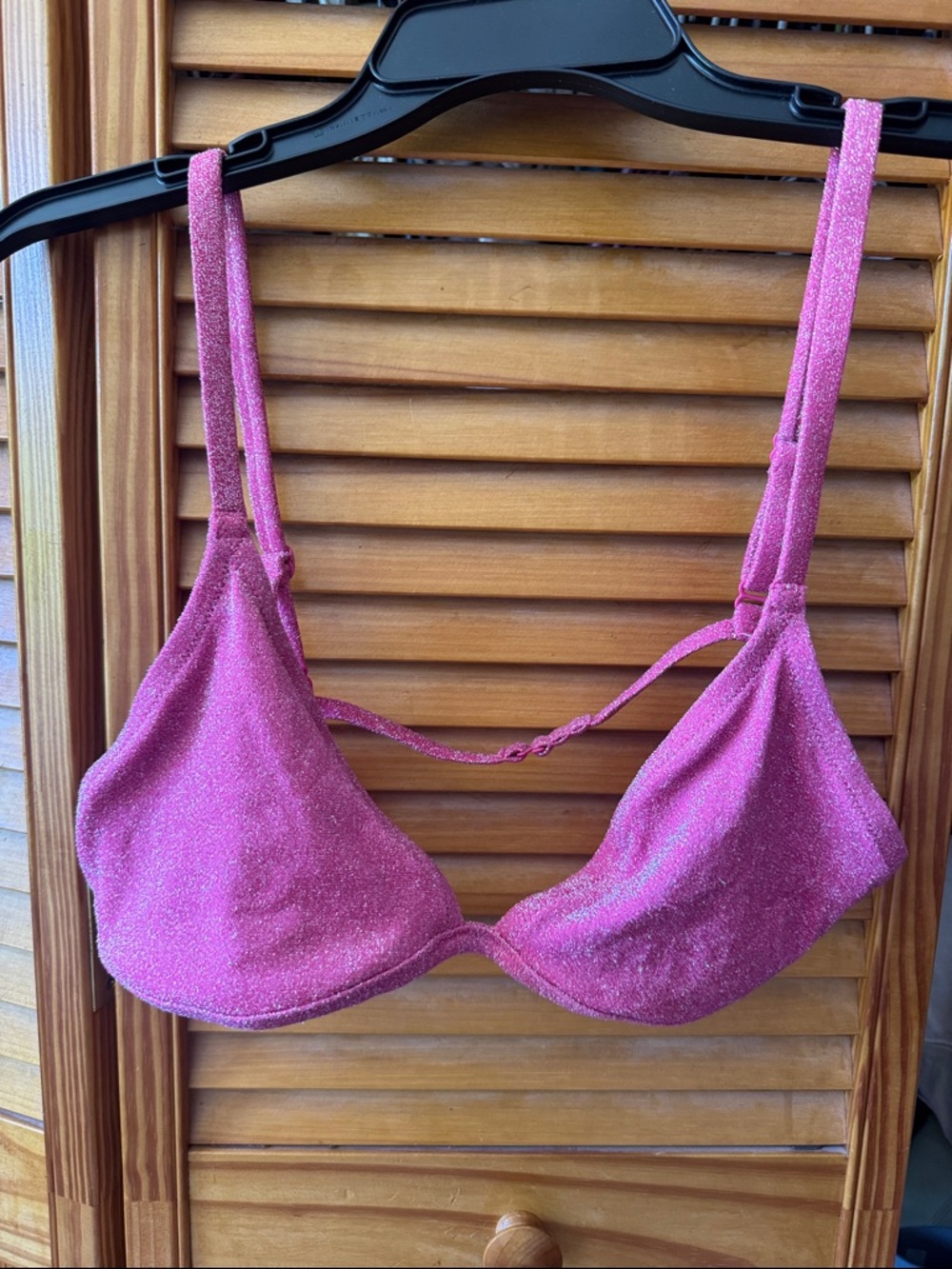 SKIMS Shimmery Fuchsia Womens XL bathing suit Top